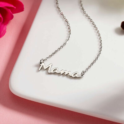 WORDS MAMA MOTHER charm pendant 20quot; 22quot; 925 Sterling Silver Necklace Gift women $19.97