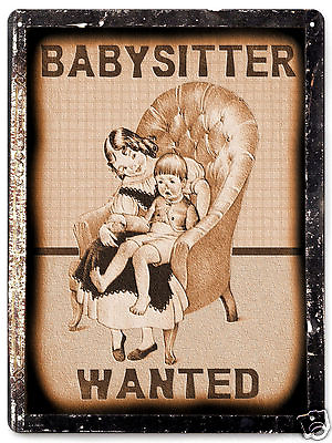 #ad Babysitter metal sign funny great gift antique vintage style wall decor art 210 $19.55