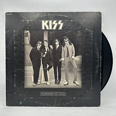 #ad Kiss Dressed To Kill 1975 US 1st Press Blue Labels VG Ultrasonic Clean $34.99