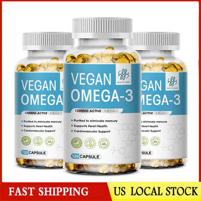 #ad Omega3 Oil Capsules 3x Strength 1200mg EPA amp; DHA Vegan 120 Capsule Joint Support $35.76