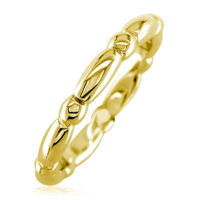#ad Stackable Bead and Barrel Eternity Band 3mm in 14k Yellow Gold $483.00