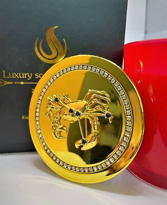 #ad Cancer Zodiac Wax Scented Candles Glass luxury Astrology Burn Time 48 h Red $24.99