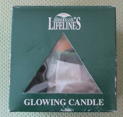 #ad LIFELINES GLOWING CANDLE * WORK OF ART * UNUSED ROUND BALL * YELLOW ROSE FLOWER $6.50