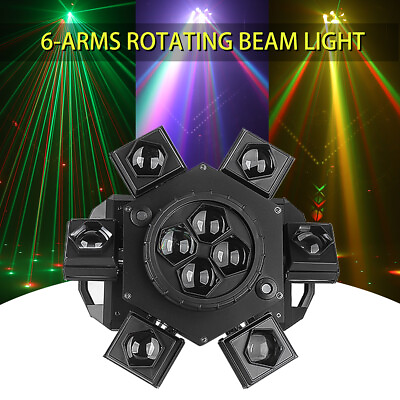 #ad 6 Arm Bee Eye LED Beam Moving Head Laser Light DJ Lights DMX Stage Effects RGBW $189.00