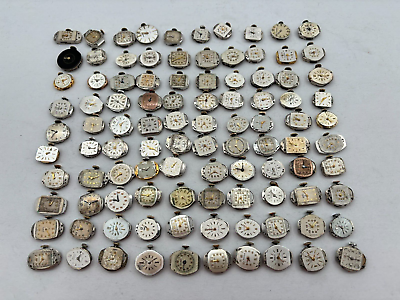 #ad Assortment of Untested Used Mechanical Watch Movements Parts Lot of 100 Lot#7 $99.99