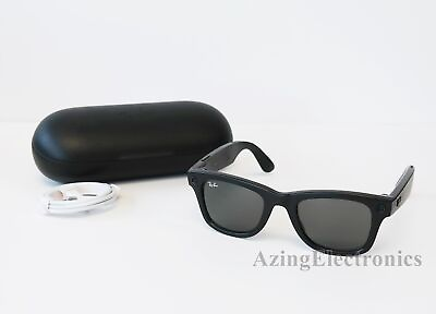 #ad Ray Ban Stories Wayfarer RW4002 50mm Smart Glasses Matte Black Dark Grey $189.99