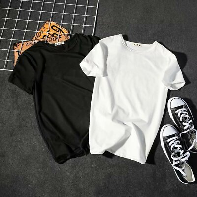 #ad Men Tops Shirts Short Sleeve Solid Color Sports Summer T Shirt Casual Tee Tops $10.82