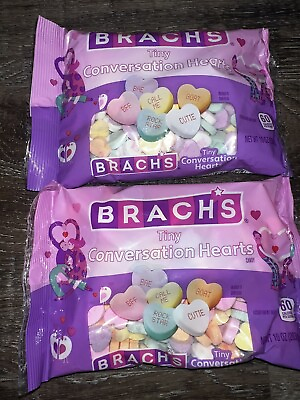 #ad Brach’s Tiny Conversation Hearts 2 Bags 10 oz. Valentines Expires 08 2025 $24.02
