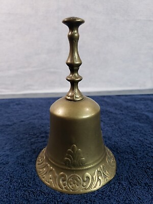 #ad Vintage Bronze Hand Bell with Metal handle $14.99