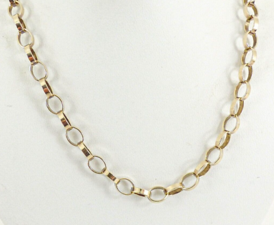 #ad 9ct Gold Round Chain Solid Link Hallmarked 13.7grams 19.25#x27;#x27; with gift box GBP 598.00
