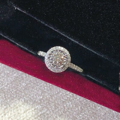 #ad 925 Silver Women Charm Anniversary Ring Gift Cubic Zircon Jewelry Sz 6 10 C $3.06