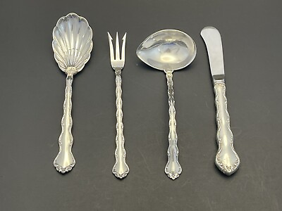 #ad Reed amp; Barton TARA Sterling Butter Spreader Pickle Fork Cream Ladle Shell Spoon $150.00