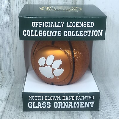 #ad Clemson Tiger Basketball Ornament Old World Christmas Collegiate Collection NEW $4.99