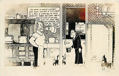#ad Postcard 1920s California San Francisco Military Sailor Black Cat comic CA24 990 $14.99