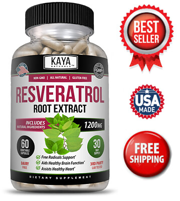 #ad #ad Resveratrol Capsules Anti Aging Antioxidants Brain Support Radiant Skin $10.88