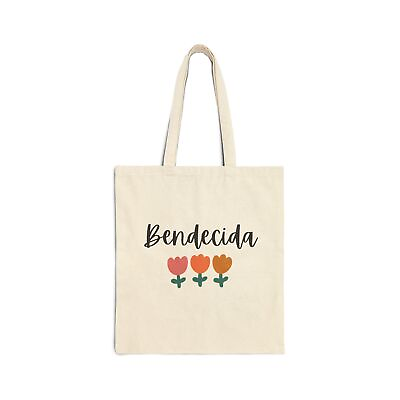 #ad Bendecida Tote Bag Faith Gift Blessed Bag Spanish Gift for Her Unisex Bag $23.00