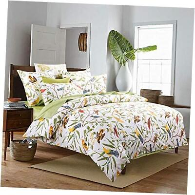 #ad Duvet Quilt Cover Queen Size Country Style Bedding Set 3pc Queen Green $141.54
