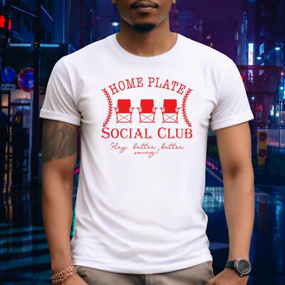 #ad Baseball Home Plate Social Club Shirt S 5XL $19.99