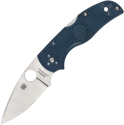 #ad Spyderco Native 5 Back Lock Knife Blue FRN Handle Plain CPM SPY27 Blade C41PCBL5 $157.50