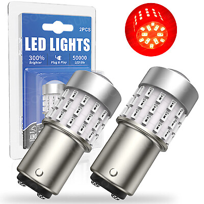 #ad 1157 CANBUS Red LED Brake Stop Signal Tail Light Bulbs For Honda Civic 1990 1995 $19.99