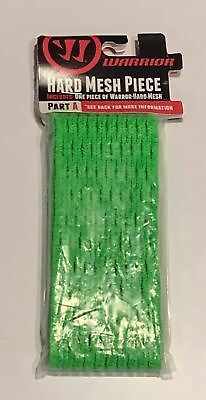 #ad Warrior Part A Hard Mesh Piece Lacrosse Replacement Head Mesh Neon Green $15.09