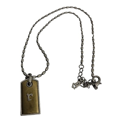 Guess Necklace Initial ID Tag quot;Rquot; 16 18 inches Jewelry $11.98