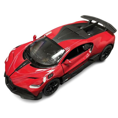 #ad RI Novelty Pull Back Die Cast Metal Vehicle BUGATTI DIVO Red 5 inch $11.89
