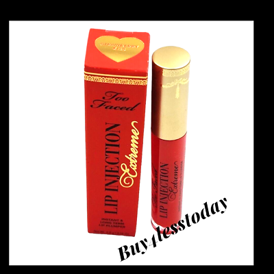 #ad Too Faced Lip Injection Extreme Strawberry Kiss Long Term Lip Plumper AUTHENTIC $14.89