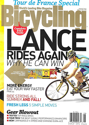 #ad Bicycling Magazine Lance Armstrong Tour de France Special More Energy Gear 2009 $13.45