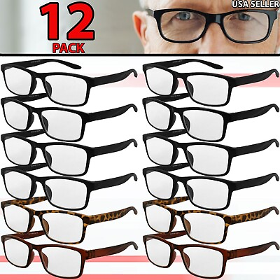 Reading Glasses Mens Womens Bulk Lot 12 Pack Wholesale All Powers New Eyeglasses $19.95
