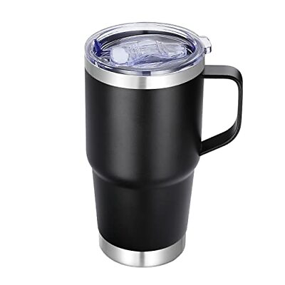 #ad 20 oz Stainless Steel Tumbler with Handle Metal Insulated Coffee Travel Mug w $17.00