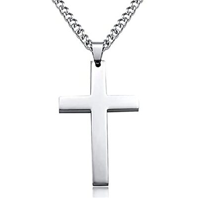 #ad #ad Sevenfly Cross Necklace for Men Stainless Steel Large Mens Cross Crucifix Pen... $10.19