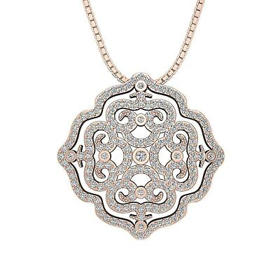 #ad Designer Pendant Necklace I1 G 1.00 Carat Round Diamond 14K White Gold Prong Set $1319.99