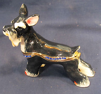#ad Terrier Jeweled Pewter Trinket Box canine decor $21.95