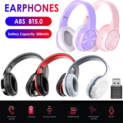 #ad Bluetooth 5.0 Headphones Wireless Headset with Transmitter for TV Computer Phone $16.99