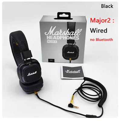 #ad New Mārshall Major II Bluetooth Headphone with wireless charging Black Brown $57.99