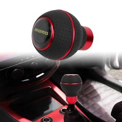 #ad Universal Carbon MOMO Black amp; Red Ball Manual Gear Shift Knob Lever Shifter $16.88
