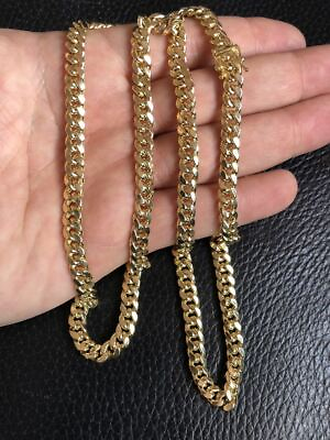 #ad Men’s Solid 14k Yellow Gold 6mm Miami Cuban Link Chain 24quot; 25 Grams Semi Hollow $1879.95