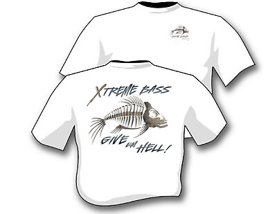 #ad largemouth Bass Fishing t shirt Skeleton Bass catch amp; release baitcaster reel $12.34
