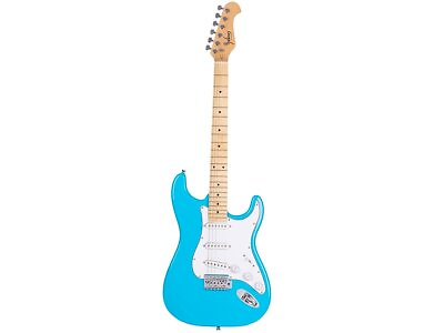 #ad Monoprice Indio Cali Classic Electric Guitar Blue With Gig Bag $109.99