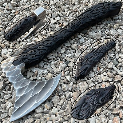 #ad Custom Handmade Carbon Steel Blade Viking Axe Hunting Axe Camping Axe Gift Axe $349.99
