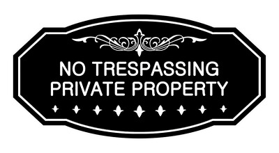 #ad Victorian No Trespassing Private Property Sign $14.24