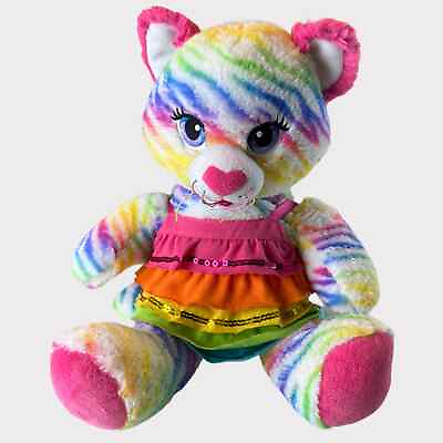 #ad 2017 Build A Bear 16quot; Rainbow Stripes Tiger $16.00