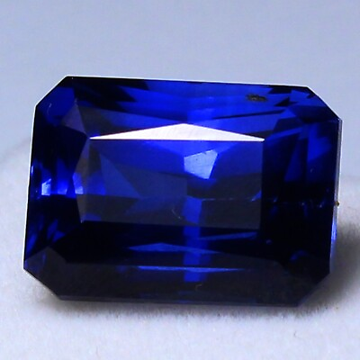 #ad RARE Natural Montana Blue Sapphire Certified 8x6 mm Emerald Unheated Gemstone $30.26