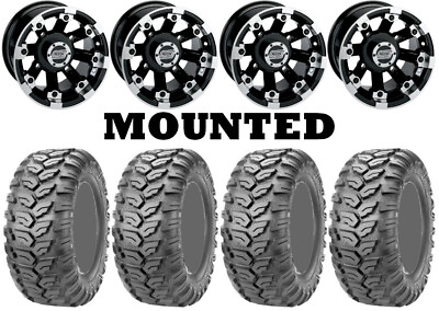 #ad Kit 4 Maxxis Ceros MU07 Tires 25x8 12 25x10 12 on Moose 393X Black Wheels TER $1040.10