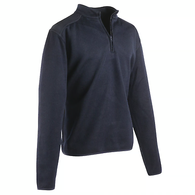 #ad New: Flying Cross Fleece Lined Quarter Zip Commando Sweater LAPD NAVY $100.00