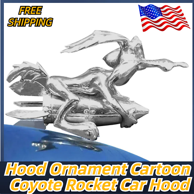 #ad Hood Ornament Cartoon Coyote Rocket Car Hood Decoration Metal Hood Decoration US $11.59
