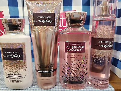 #ad Bath amp; Body Works A THOUSAND WISHES Cream Mist Lotion Shower Gel Set of 4 $37.89