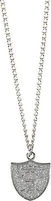 #ad NFL Las Vegas Raiders Glitter Pendant Necklace Silver 4 $13.69