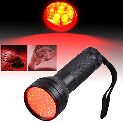 #ad 51LED 625nm Red Beam Light Flashlight Against Deteriorating Eyesight Red Torch $18.59